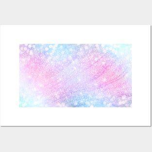 Magical Iridescent Glitter Sparkles Pink Girly Design Posters and Art